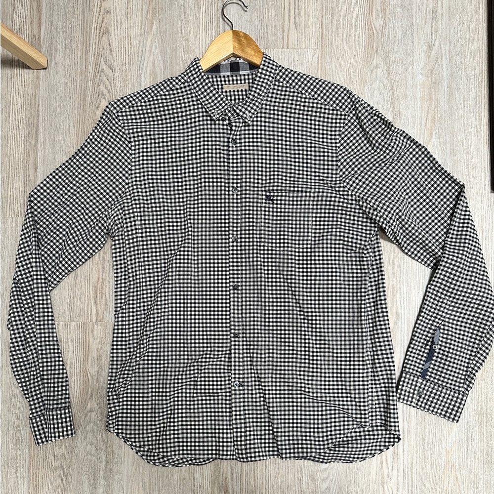 Men’s Burberry Britt, long sleeved button down, size XL